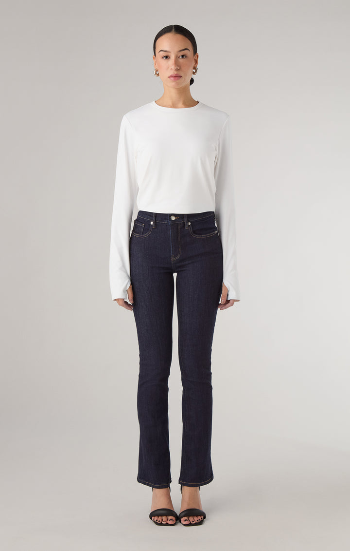 Mid Waist Bootcut - Rinsed