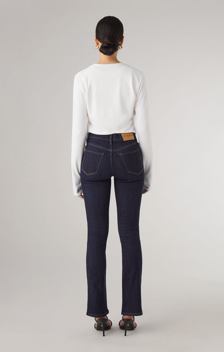 Mid Waist Bootcut - Rinsed