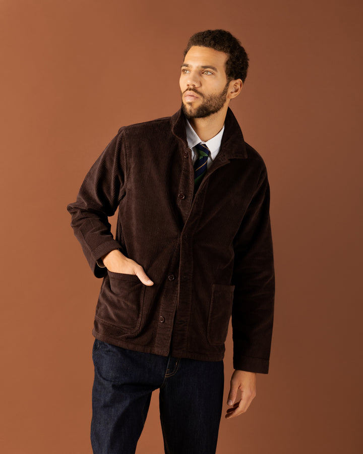 Modern Chore Jacket - Chocolate (Corduroy)