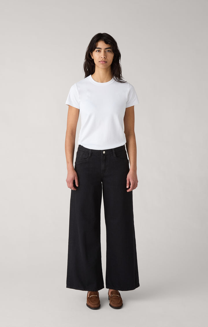 Wide leg jeans - Black Rinsed